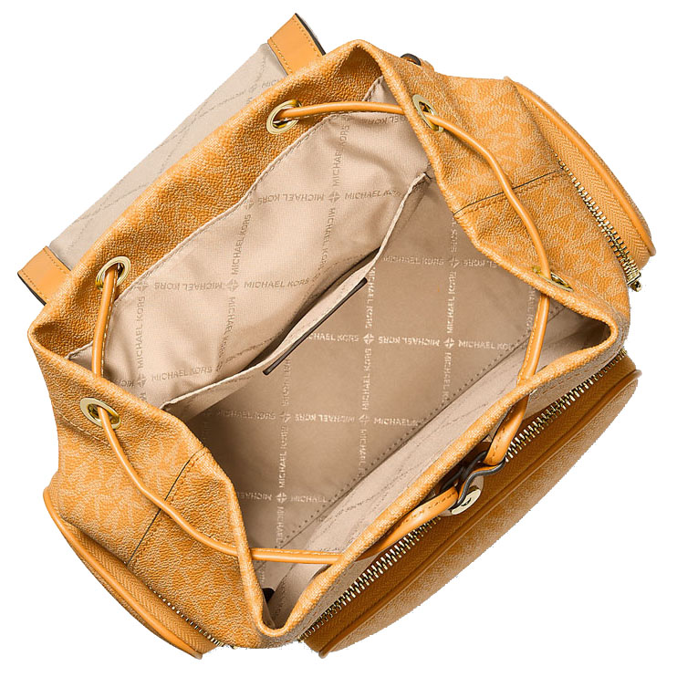 Michael Kors Merritt Small Signature Logo Cargo Backpack Radiant Orange # 35S6G0WB1O