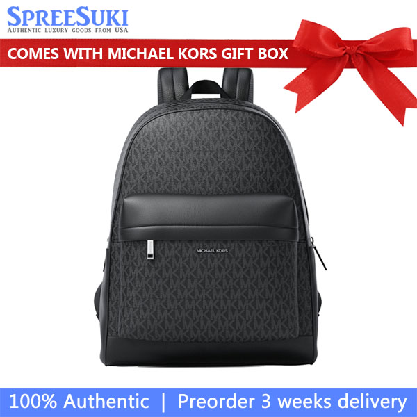 Michael Kors Pacey Medium Signature Logo Backpack Black # 37S6LPAB8B