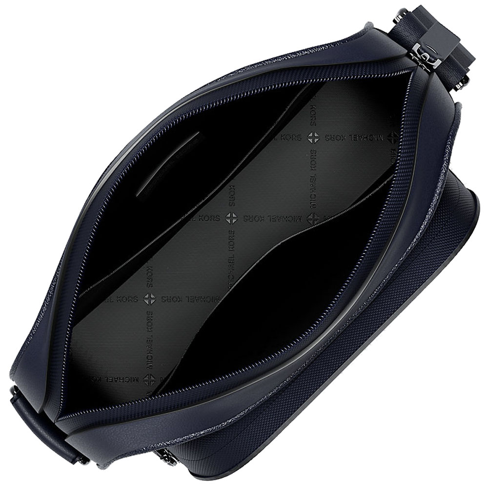 Michael Kors Cooper Signature Logo Camera Crossbody Bag With Pouch Admiral Pale Blue Dark blue # 37T5LCOM1B