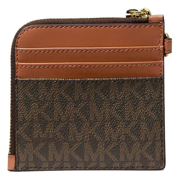 Michael Kors Jet Set Travel Signature Logo Chain Wallet Brown # 35S6GTVC6B