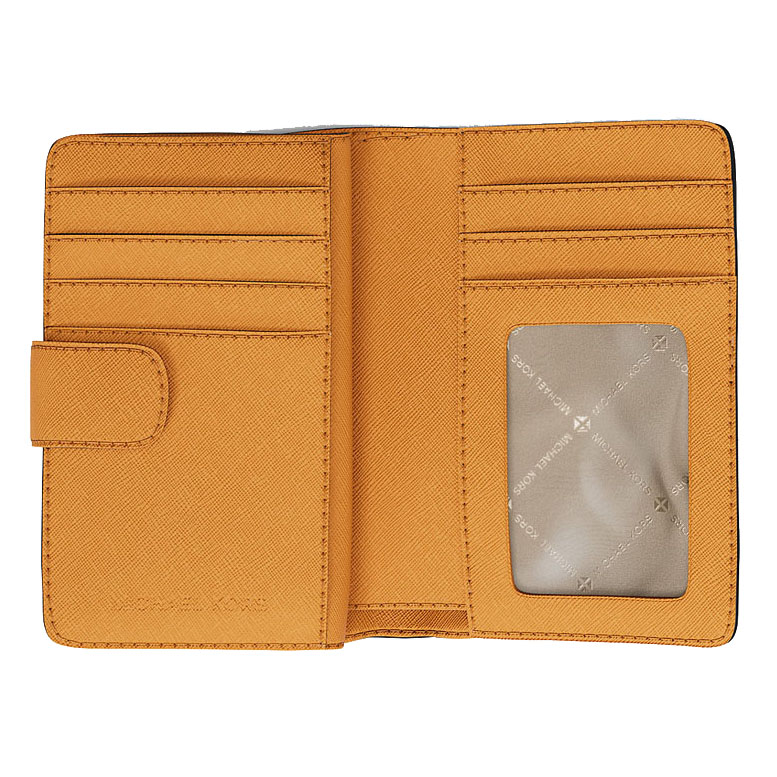 Michael Kors Medium Wallet Jet Set Travel Zip Coin Wallet Radiant Orange # 35F7GTVF2L