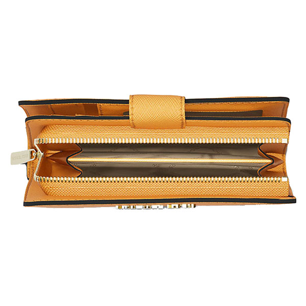 Michael Kors Medium Wallet Jet Set Travel Zip Coin Wallet Radiant Orange # 35F7GTVF2L