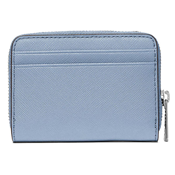 Michael Kors Jet Set Travenuel Medium Saffiano Leather Wallet Pale Ocean Blue # 35H8STVZ5L