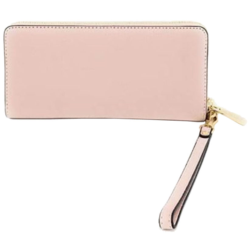 Michael Kors Long Wallet Jet Set Continental Wristlet Wallet Powder Blush Blush Pink # 35T7GTVE7L