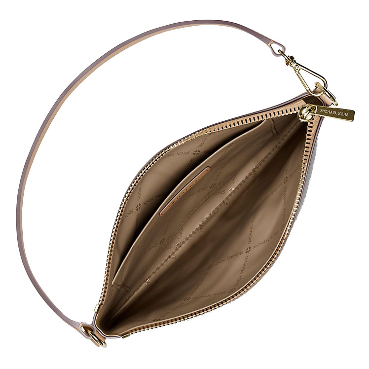 Michael Kors Jet Set Small Signature Logo Convertible Wristlet Camel Brown # 35T4GTVW5B