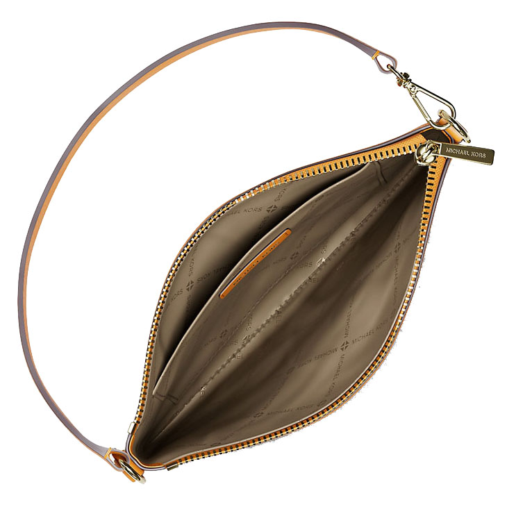 Michael Kors Jet Set Small Signature Logo Convertible Wristlet Radiant Orange # 35T4GTVW5B