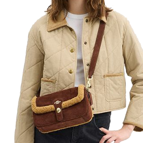 Coach Hadley Shoulder Bag Vintage Brown Multi # CDL68