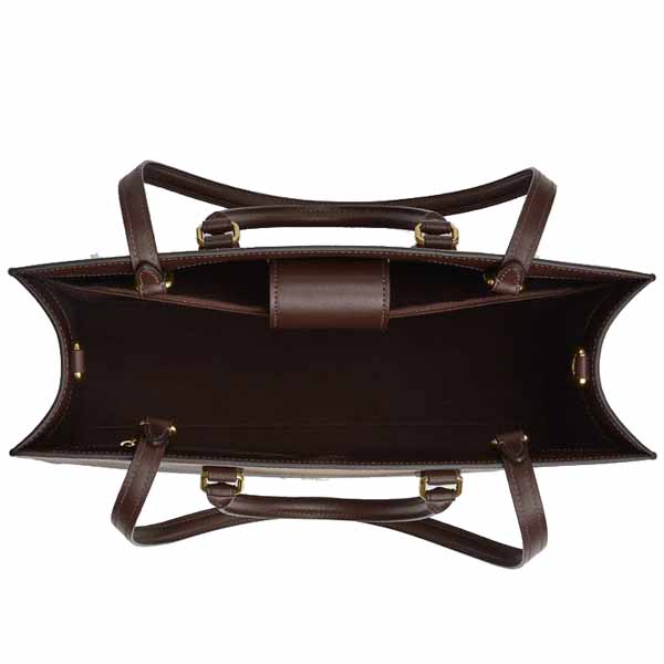 Coach Maggie Tote Bag In Ombre Signature Canvas Brown Dark Brown # CDY26