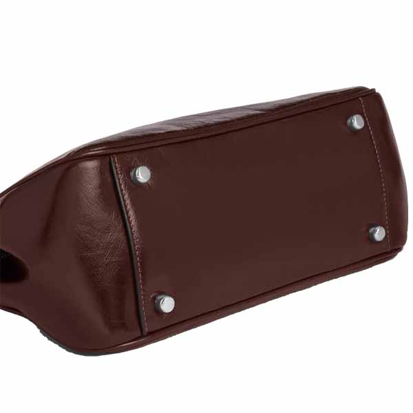 Coach Asher Shoulder Bag Silver Maple Dark Brown # CBJ05