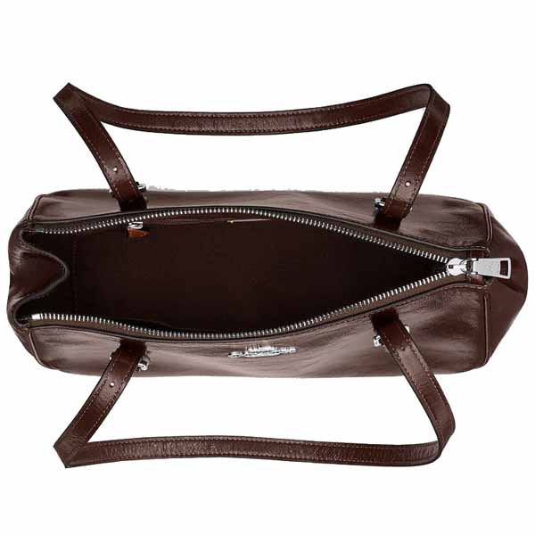 Coach Asher Shoulder Bag Silver Maple Dark Brown # CBJ05