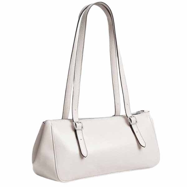 Coach Asher Shoulder Bag Silver Chalk White # CBJ05