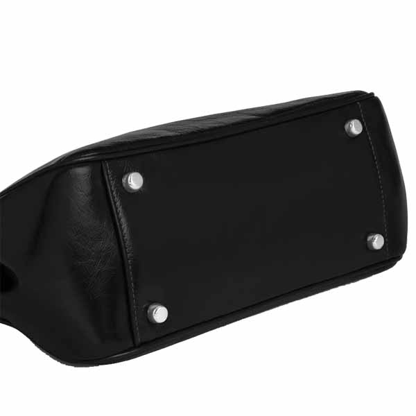 Coach Asher Shoulder Bag Silver Black # CBJ05