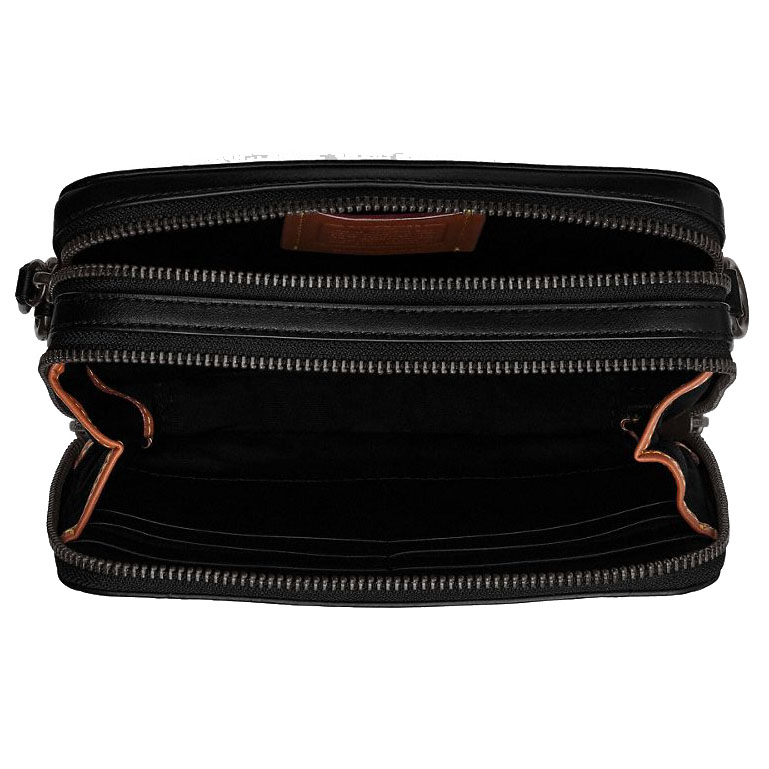 Coach Charter Crossbody Bag 19 In Signature Canvas With Coach Graphic Charcoal Multi Black # CAF83