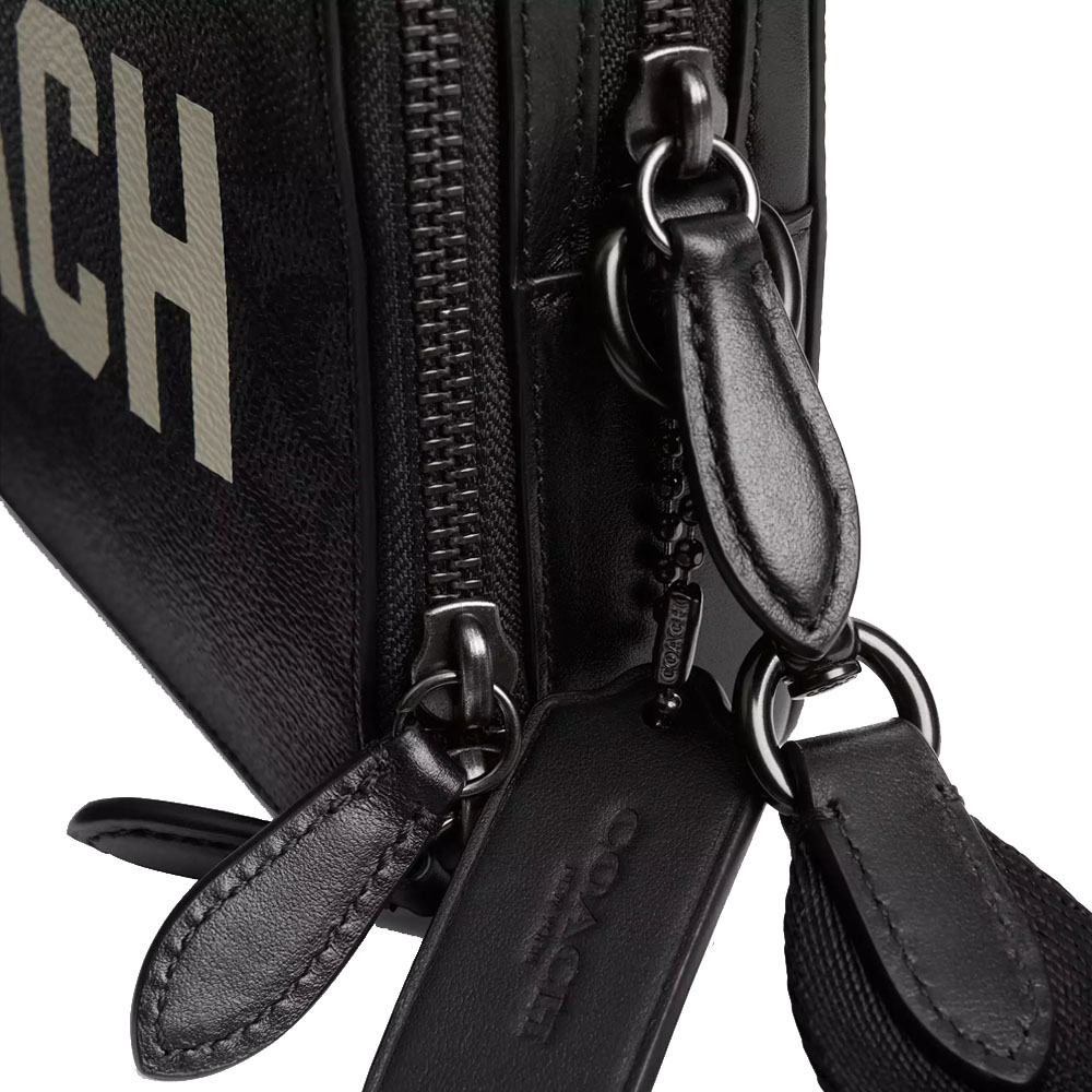 Coach Charter Crossbody Bag 19 In Signature Canvas With Coach Graphic Charcoal Multi Black # CAF83