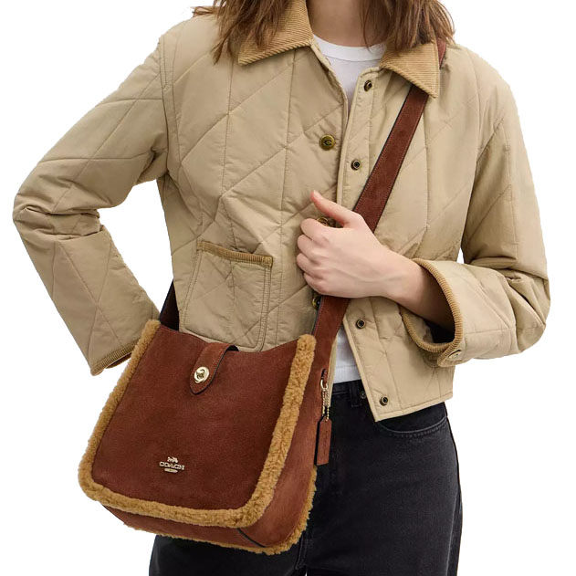 Coach Hadley Convertible Crossbody Bag Vintage Brown Multi # CCZ26