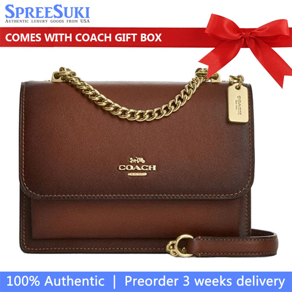 Coach Mini Klare Crossbody Bag Redwood Dark Red # CDW79