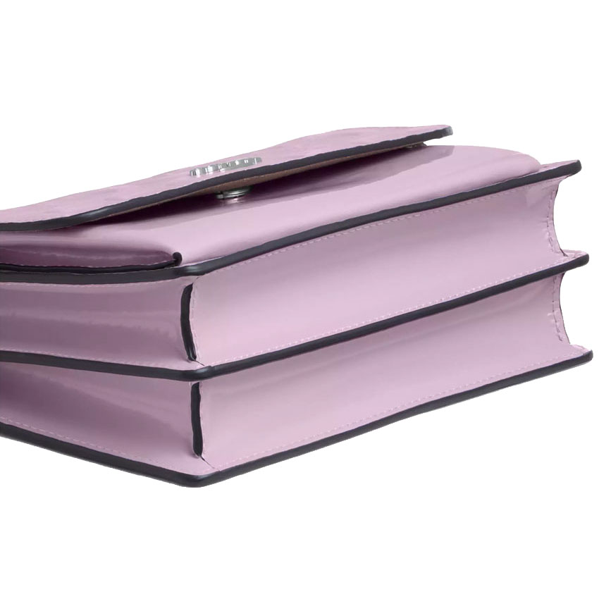 Coach Mini Klare Crossbody Bag In Signature Leather Silver Light Violet Light Purple # CDB11