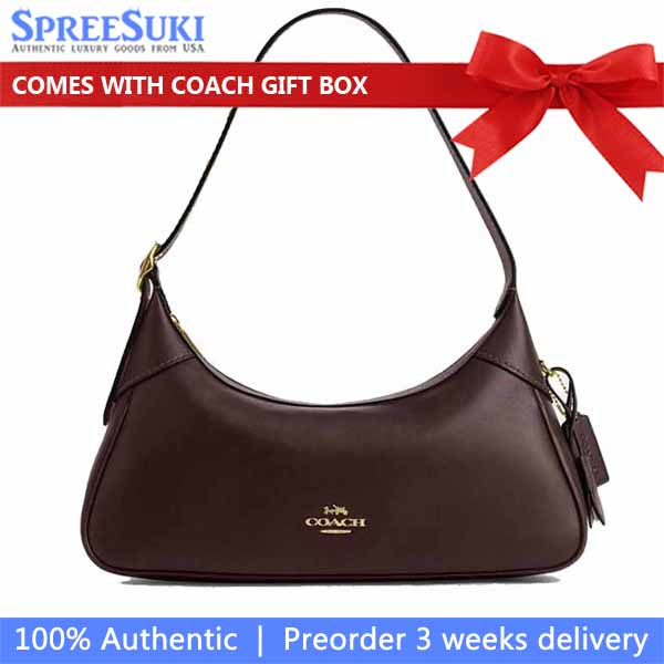 Coach Ella Small Shoulder Bag Espresso Chocolate # CDV35