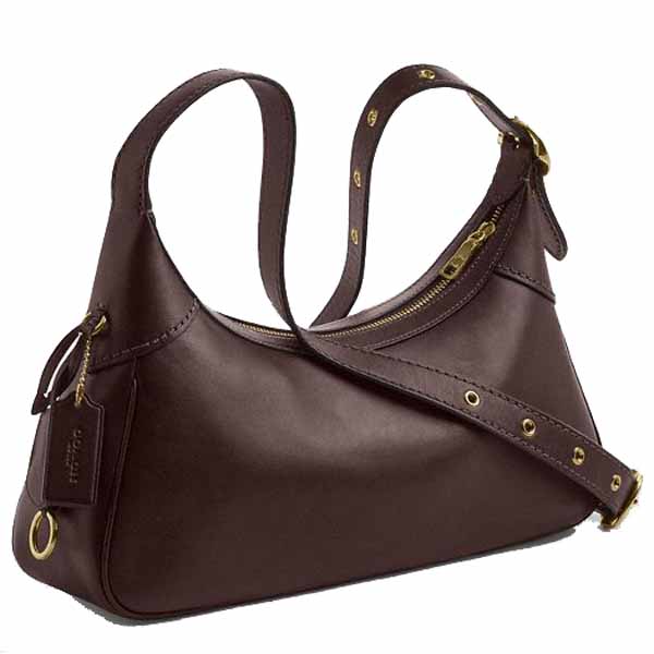 Coach Ella Small Shoulder Bag Espresso Chocolate # CDV35