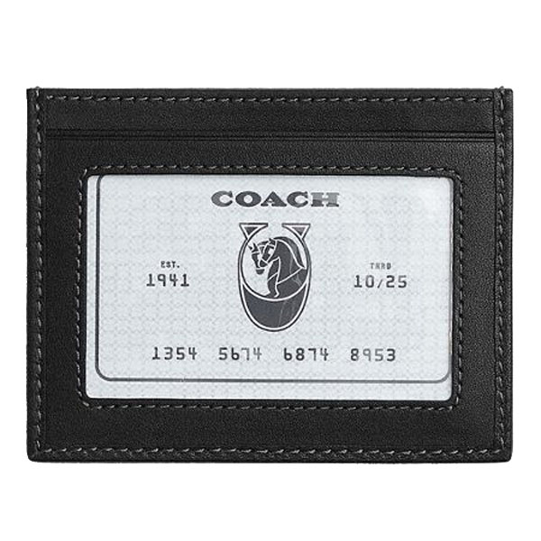 Coach Slim Id Card Case In Loved Signature Denim Light Indigo Blue Denim # CEB87