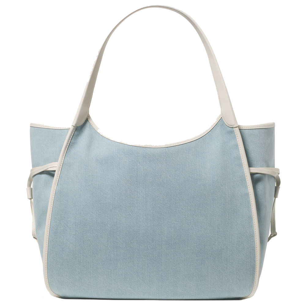 Kate Spade Stash Denim Large Carryall Bag Blue Multicolor # KN679