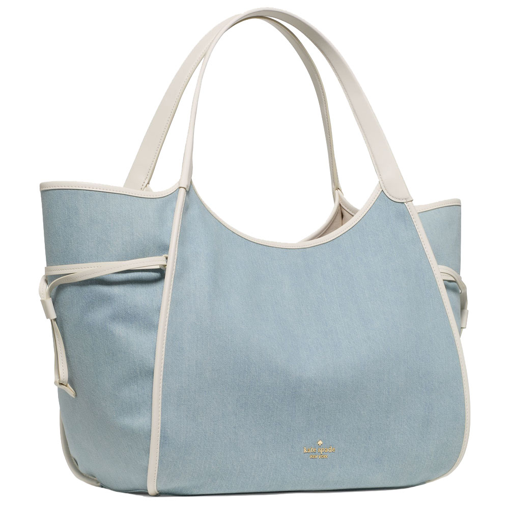 Kate Spade Stash Denim Large Carryall Bag Blue Multicolor # KN679