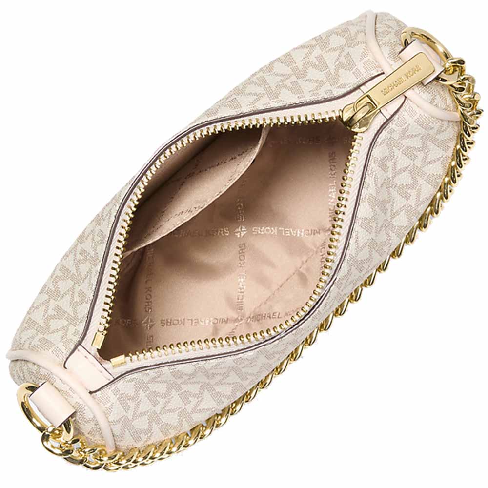 Michael Kors Carmela Small Signature Logo Convertible Crossbody Bag Light Cream Multi # 35F4G1QC1B