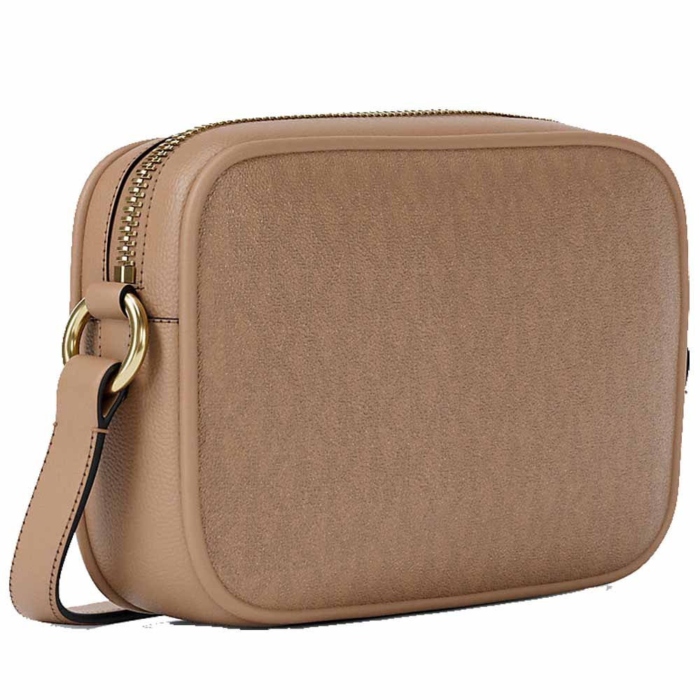 Michael Kors Jet Set Small Signature Logo Camera Crossbody Bag Camel Light Brown # 35R6GTVC1V