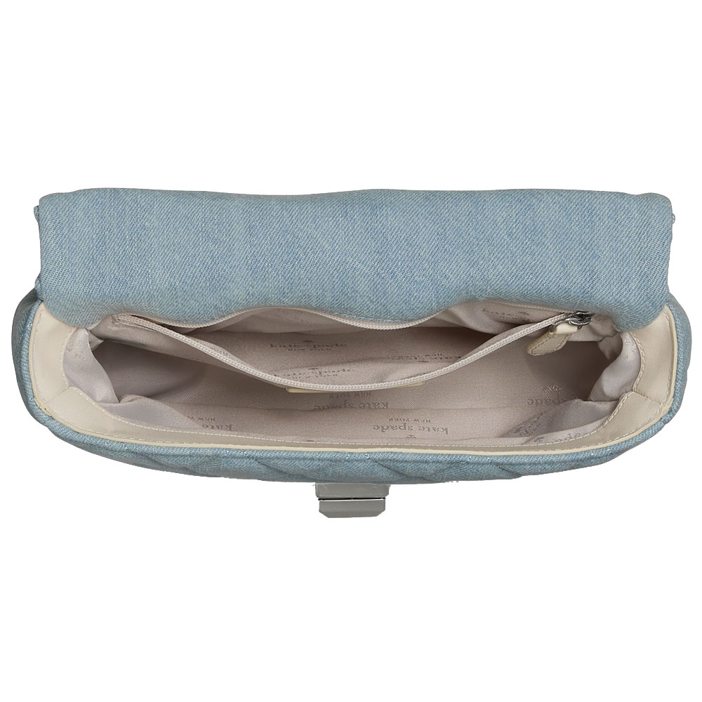 Kate Spade Carey Quilted Denim Crossbody Bag Blue Multicolor # KN591