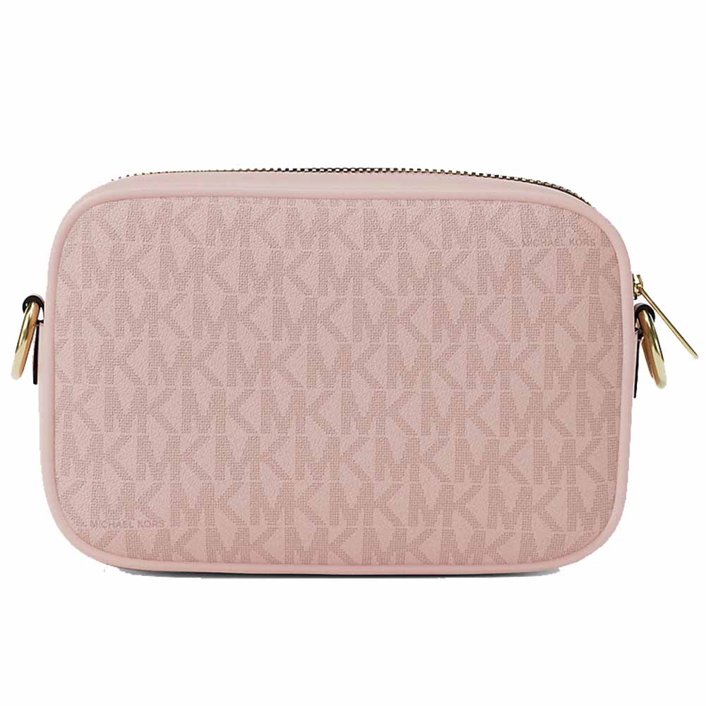 Michael Kors Jet Set Small Signature Logo Camera Crossbody Bag Powder Blush Blush Pink # 35R6GTVC1V
