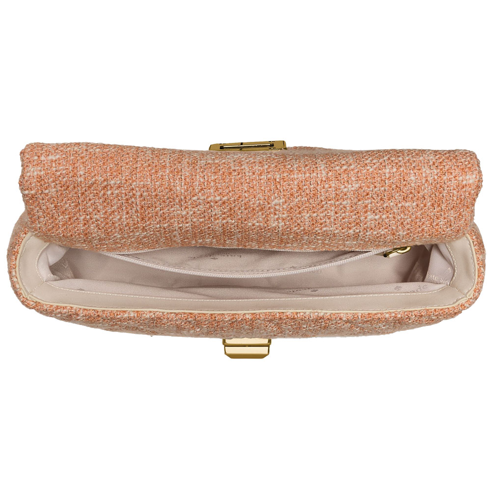 Kate Spade Carey Quilted Tweed Crossbody Bag Orange Jasper Multi # KN593