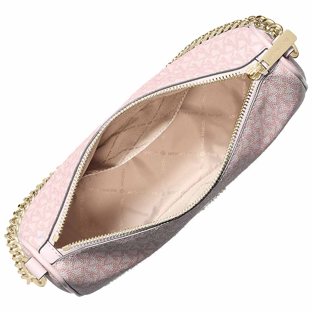 Michael Kors Carmela Medium Signature Logo Convertible Crossbody Bag Powder Blush Blush Pink # 35F4G1QC8B