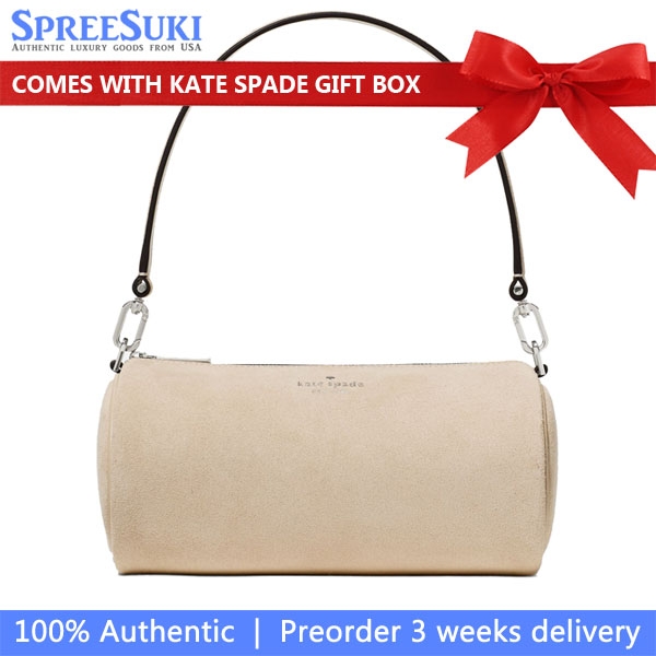 Kate Spade Roulette Suede Crossbody Bag Light Sand # KO182