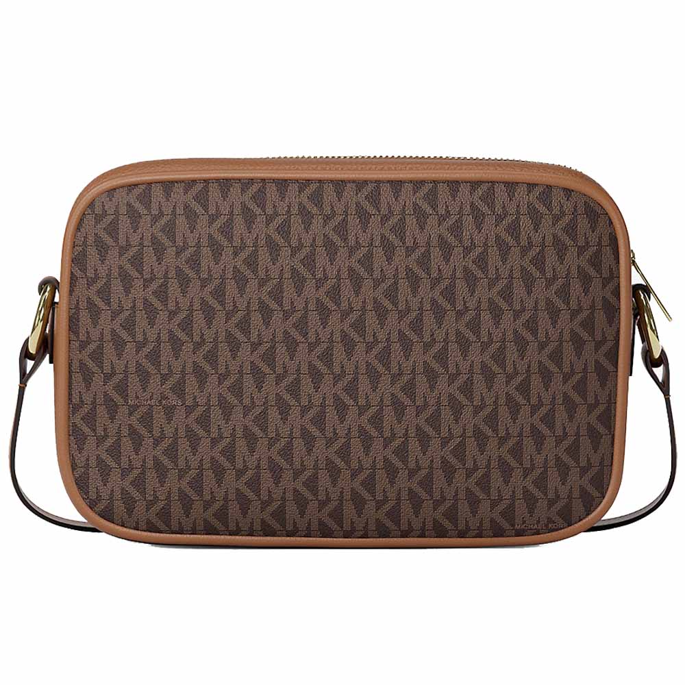 Michael Kors Jet Set Travel Large Signature Logo Camera Crossbody Bag Brown Dark Brown # 35R6GTVC7B