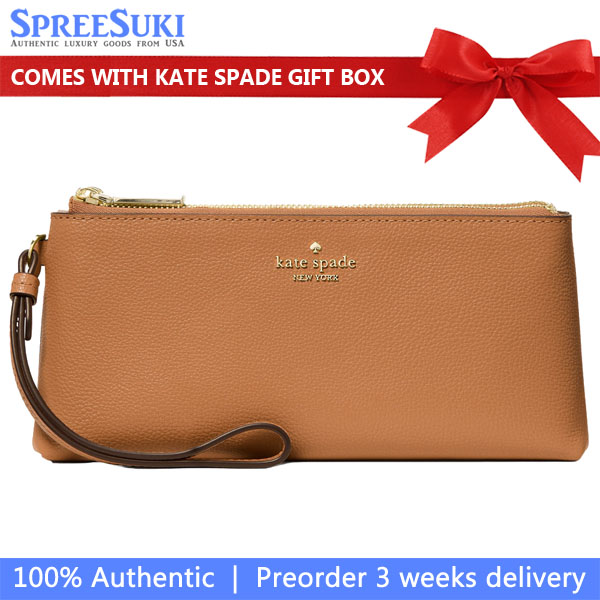 Kate Spade Wren Wristlet Bungalow Brown # KO545