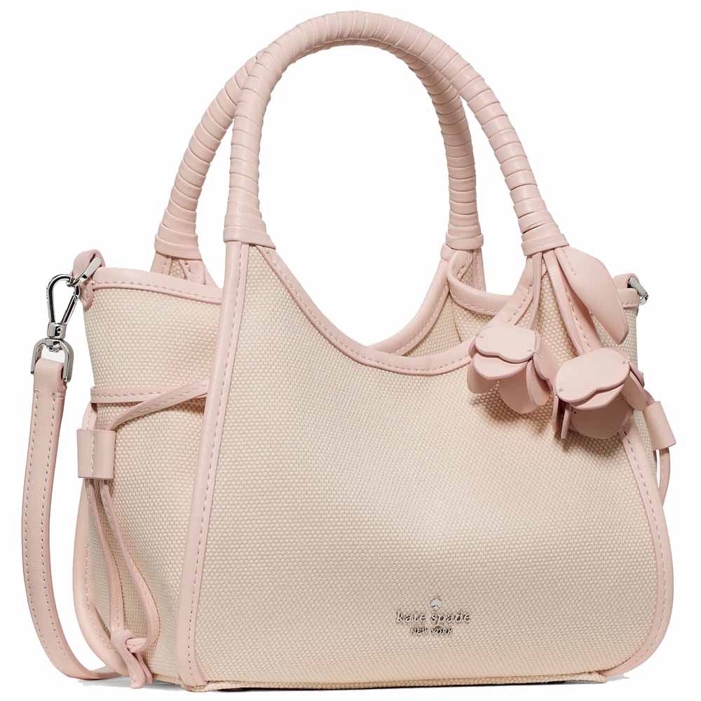 Kate Spade Stash Canvas Floral Small Carryall Bag Pearl Pink Multi Light pink # KN646