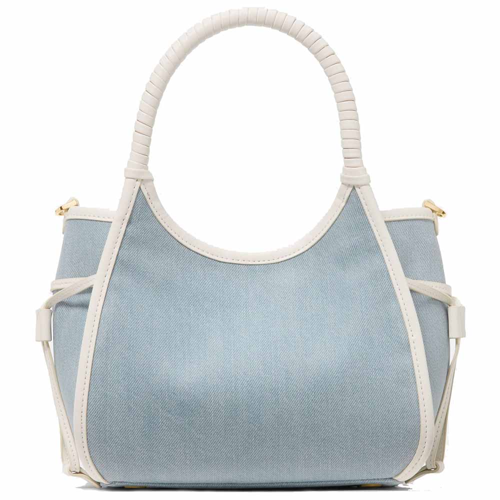 Kate Spade Stash Denim Floral Small Carryall Bag Blue Multicolor Light blue # KN649