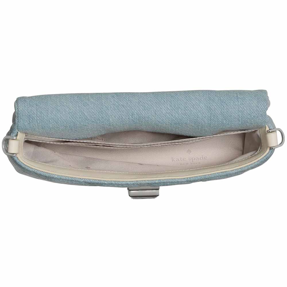 Kate Spade Carey Denim Wallet On Chain Blue Multicolor Light blue # KN709