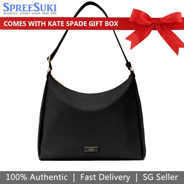 Kate Spade Carter Nylon Large Convertible Crossbody Black # KL963