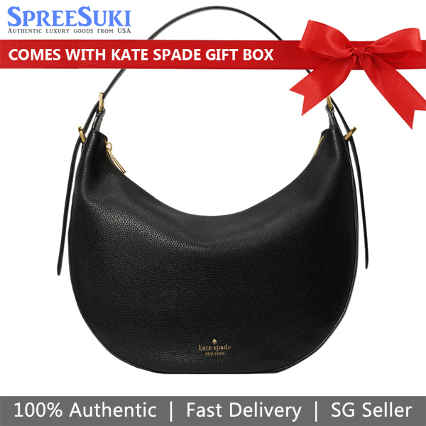 Kate Spade Nova Large Crescent Shoulder Bag Black # KM686