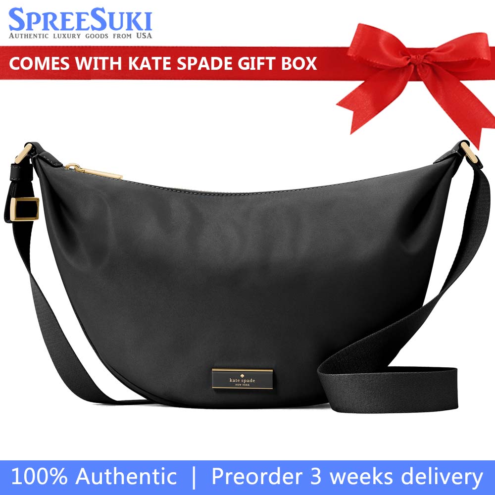 Kate Spade Carter Nylon Medium Sling Bag Black # KL966