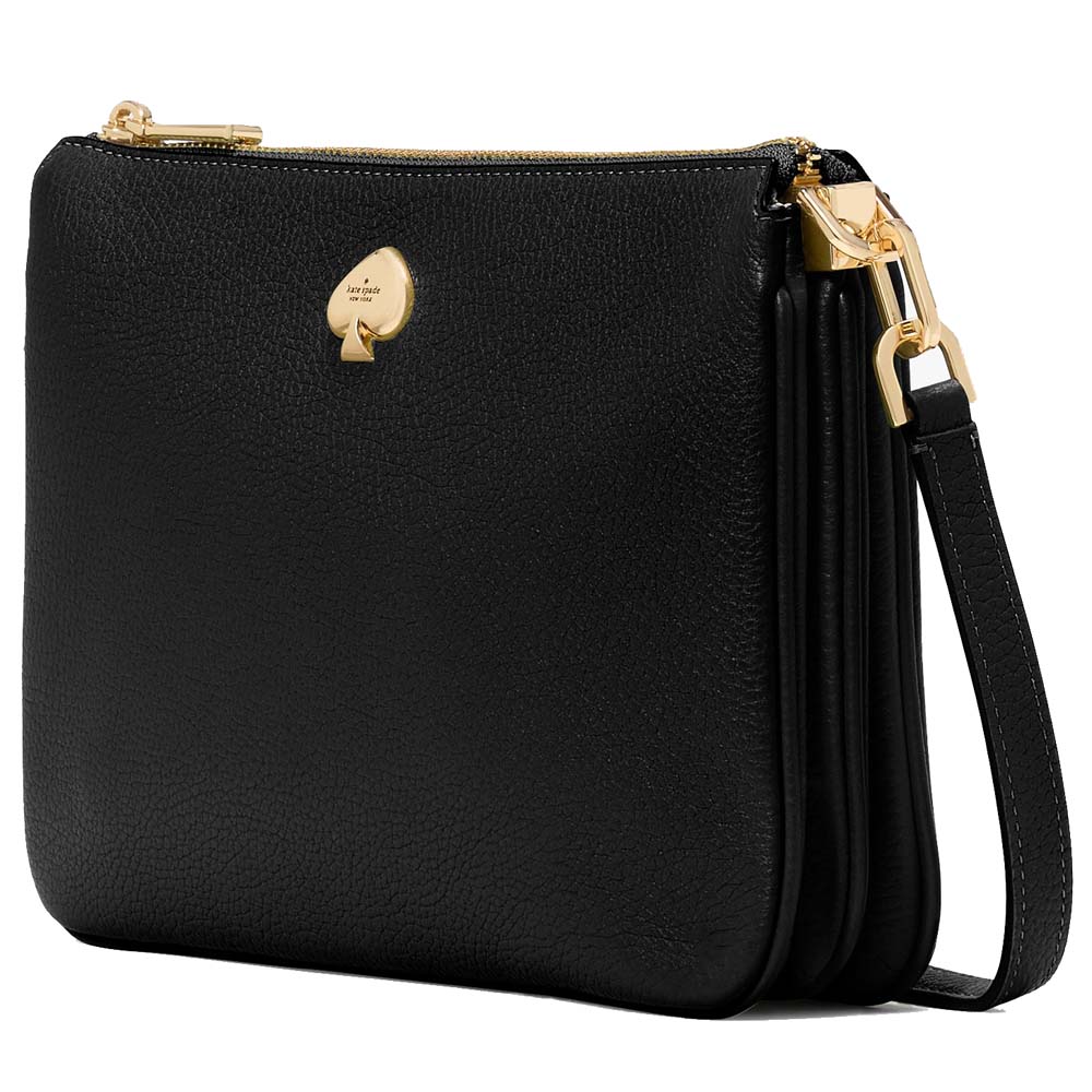 Kate Spade Kayla Small Triple Compartment Crossbody Black # KL806D1