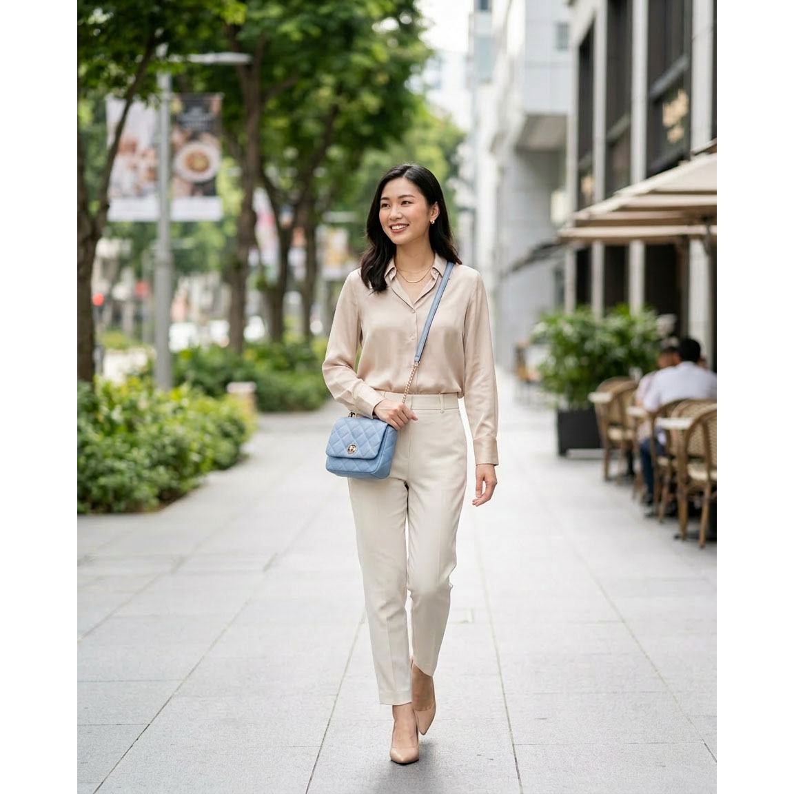 Kate Spade Crossbody Bag Natalia Smooth Quilted Square Crossbody Dusty Blue # K8162