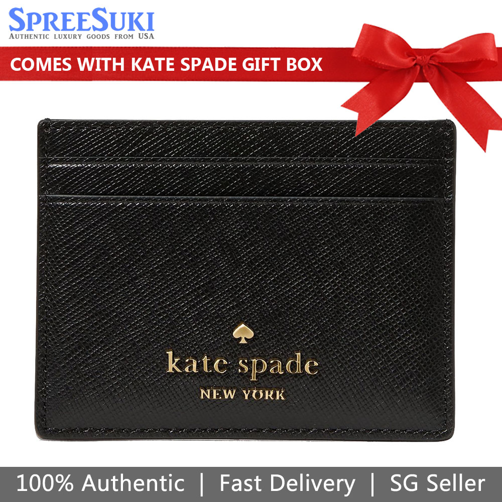 Kate Spade Small Slim Card Holder Black # KN760