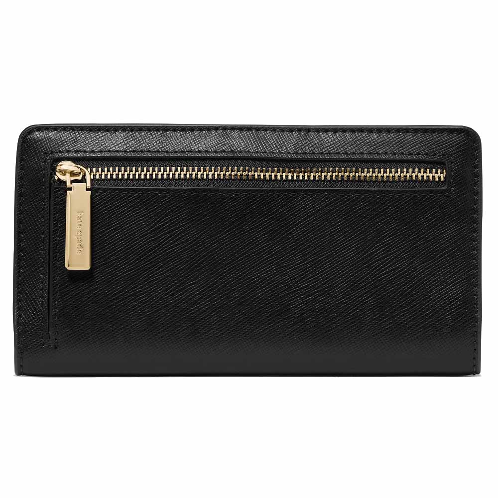 Kate Spade Long Wallet Large Slim Bifold Wallet Black # KN777