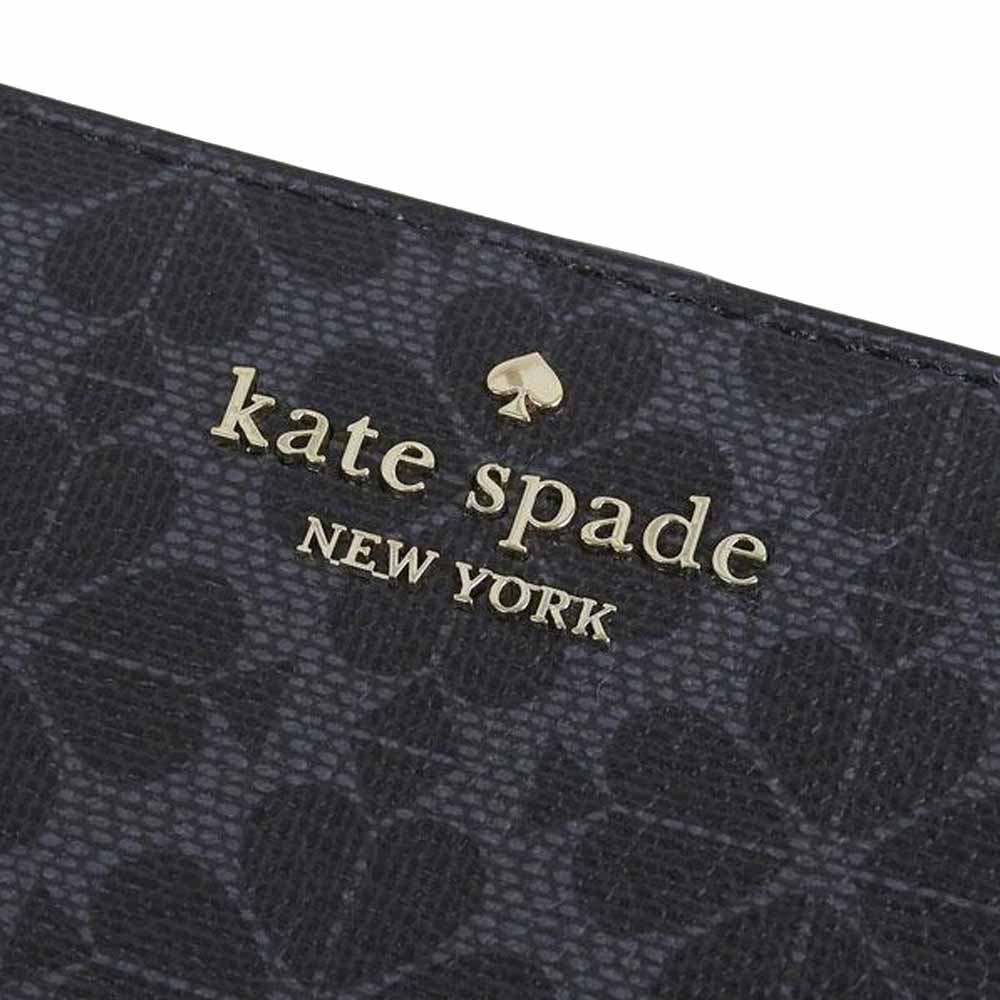 Kate Spade Spade Flower Medium Bifold Wallet Black # KN756