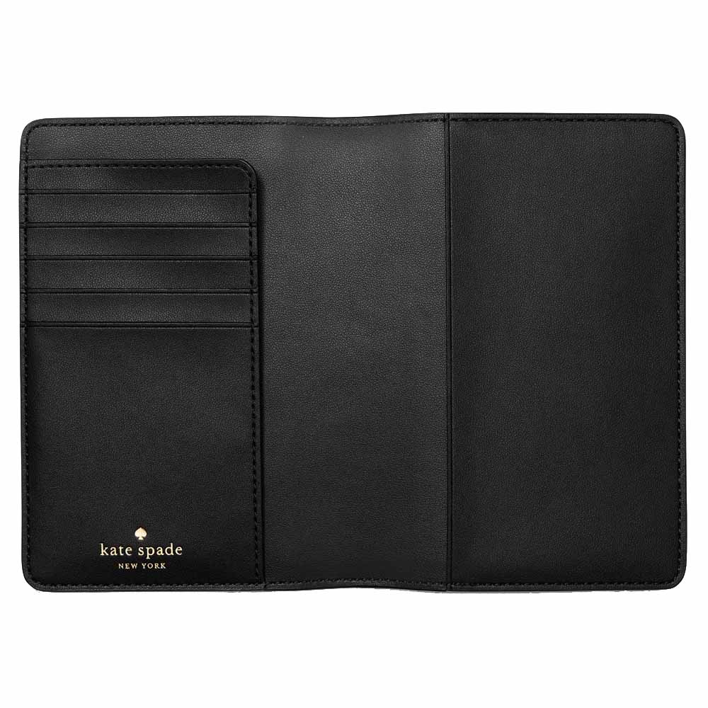 Kate Spade Saffiano Leather Passport Holder Black # KN778