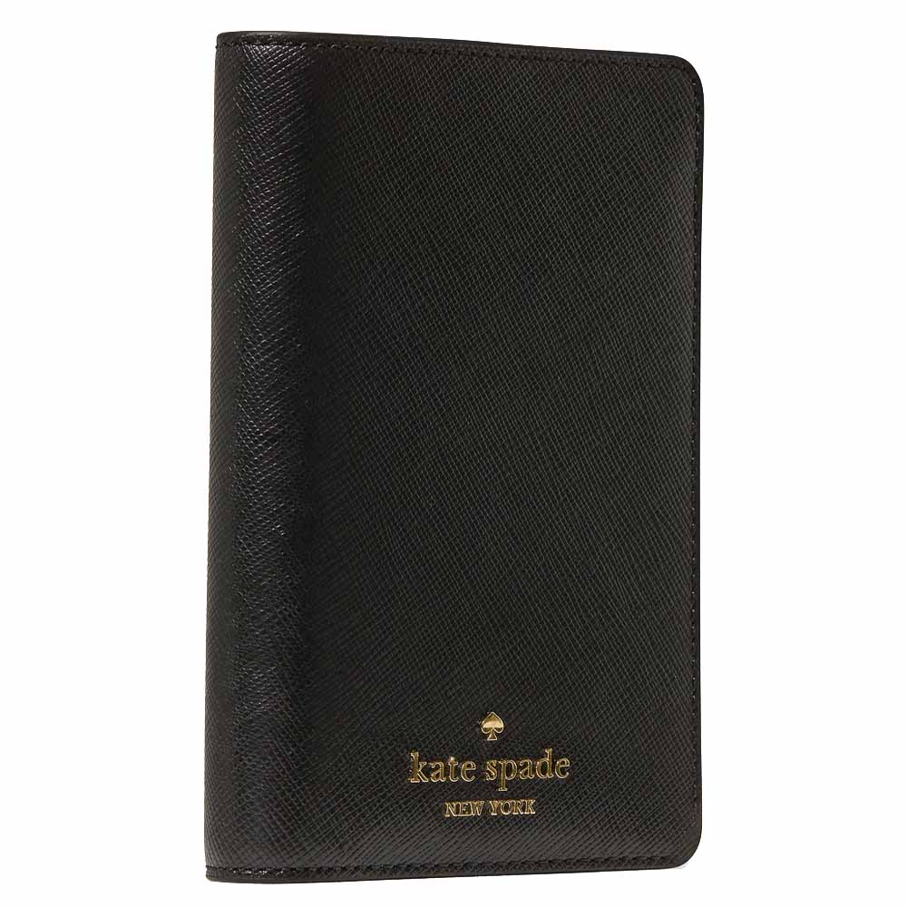 Kate Spade Saffiano Leather Passport Holder Black # KN778