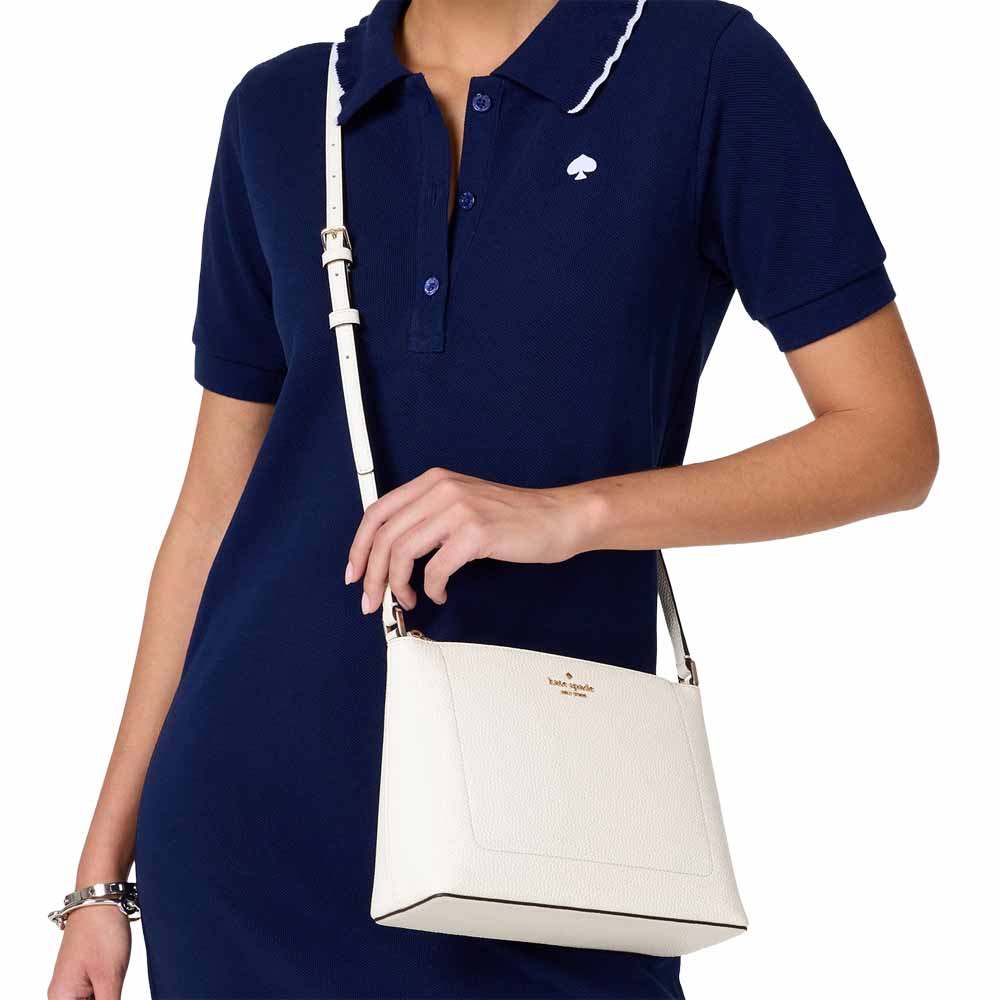 Kate Spade Leila Medium Crossbody Meringue Off White # KG464