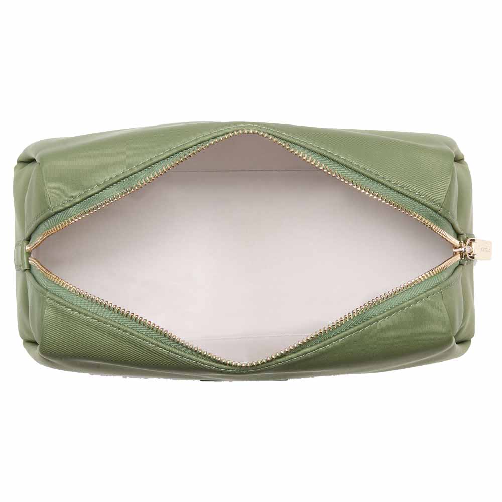 Kate Spade Carter Nylon Cosmetic Pouch Makeup Bag Cedar Stand Green # KL875